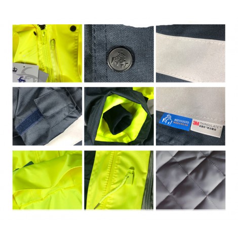 Hi vis reflective strip CN045  clothing Two-color cold-proof windproofand rain-proof jacket