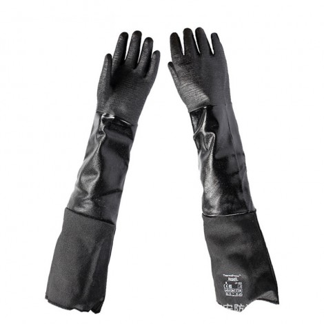 Ansell 19-026 Neoprene high temperature Acid And Alkali chemical resistant long sleeve gloves