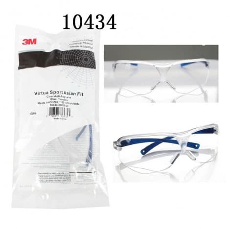 3M 10434 Safety Glasses Blue Frame，Clear Lens
