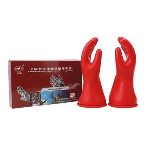 1KV 11 inch latex  electrical work classe 0 latex insulated gloves