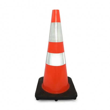 Black Base Road Traffic Safety PVC Cone
