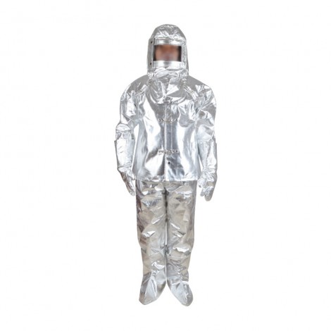 fireman Heat Insulating Clothing High-Temperature Work Overall Split Insulation Protective Clothing Flame Retardant Aluminum Foil Protective Suit
