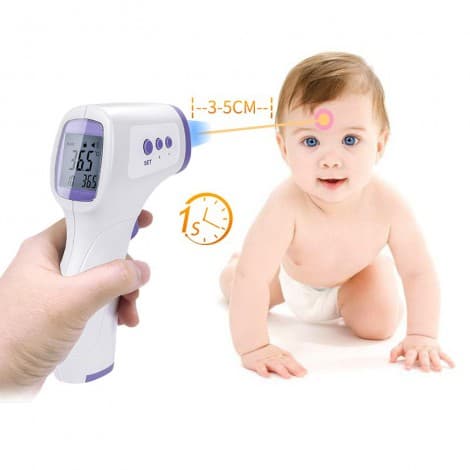 non contact body temperature forehead digital infrared thermometer