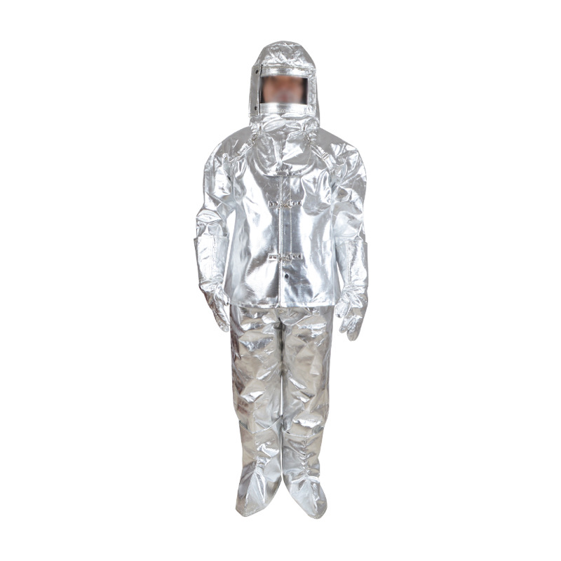 fireman Heat Insulating Clothing High-Temperature Work Overall Split Insulation Protective Clothing Flame Retardant Aluminum Foil Protective Suit
